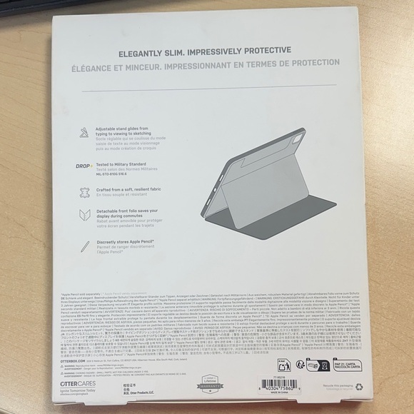 OtterBox Statement Series Studio IPad Pro 11 inch Cover- moonlit ash(grey) - Picture 2 of 5